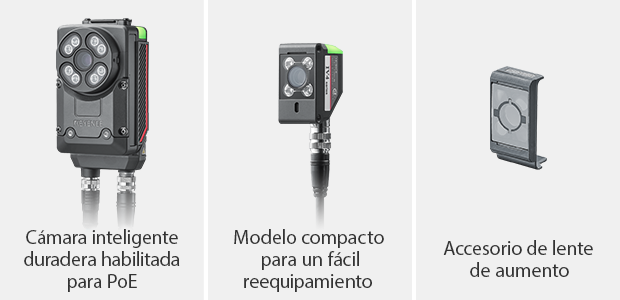 Cámara inteligente duradera habilitada para PoE / Modelo compacto para un fácil reequipamiento / Accesorio de lente de aumento