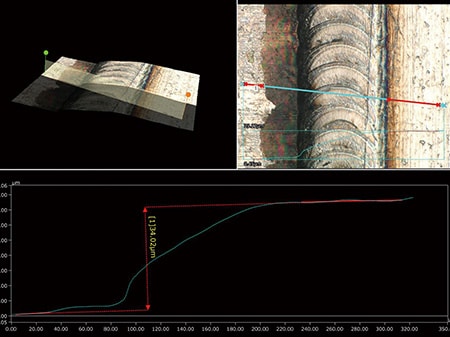 Mediciones de la forma 3D y de perfiles de cordones de soldadura