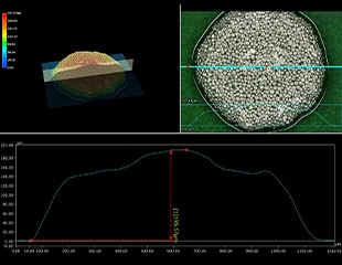 Observación y medición 3D de las condiciones de aplicación de soldadura en crema