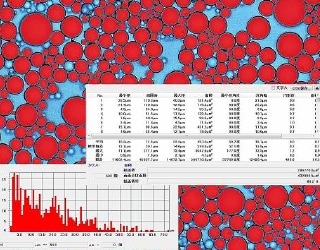 Análisis de imágenes (medición de la distribución del tamaño de las partículas)