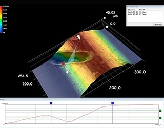 Medición 3D y medición del perfil del rayón